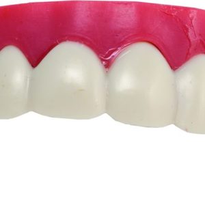 Dentier rigide avec p‚te - vampire avec sang