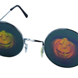 Lunettes mÈtal rondes avec hologramme - citrouilles