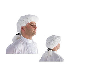 Perruque MARQUIS - cheveux blancs attachÈs