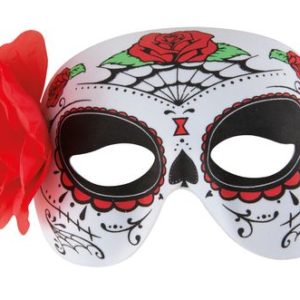 Loup tissu avec fleur Day of the Dead