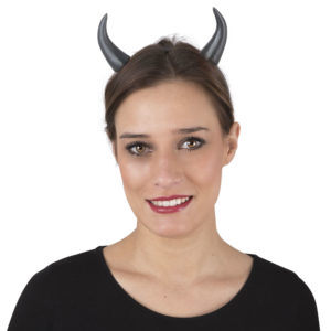 Serre-tÍte de diable - plastique - petites cornes - noir