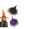 Chapeau sorciËre adulte - tissu avec voilette - 3 assortis