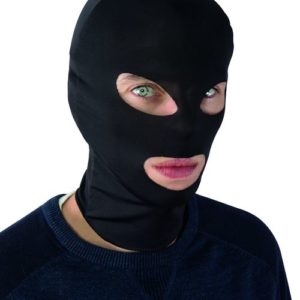 Cagoule de cambrioleur adulte - tissu - noir