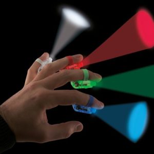 Bague "projecteur" lumineux - blister de 4