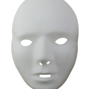 Masque adulte blanc PVC - taille 2