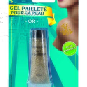 Gel pailletÈ pour la peau - tube 20 ml - or