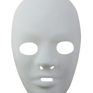 Masque adulte blanc PVC - taille 3