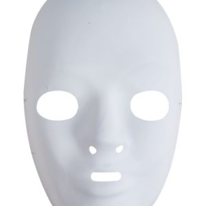 Masque adulte blanc PVC - taille 3 - sachet de 6