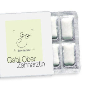 Chewing-Gums en blister de 6 en étui carton