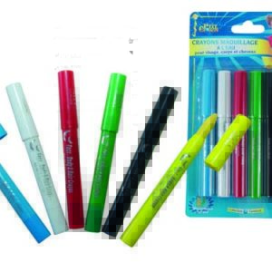 Stylo maquillage ‡ l'eau rotatif (visage, corps et cheveux) - blister de 6 (1.86 gr)