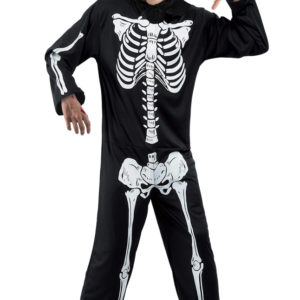 Costume ado combinaison squelette - 140/160 cm - taille unique