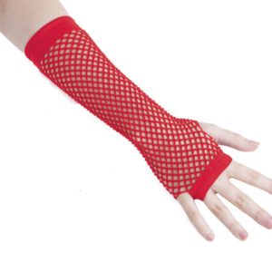 Mitaines longues - rÈsille - rouge - la paire