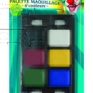 Fard gras - palette 6 couleurs (1 gr) + 2 applicateurs