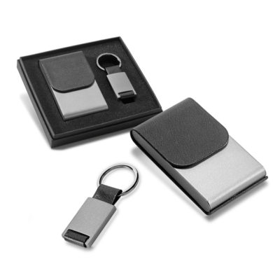 Coffret porte carte de visite et porte-clés