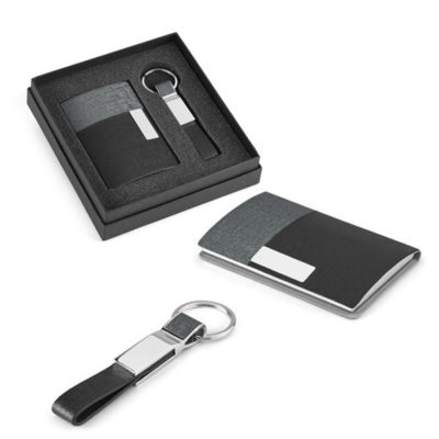 Coffret porte carte de visite et porte-clés