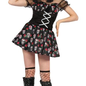 Costume adulte luxe robe Day of the Dead - S/M