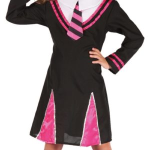 Costume enfant luxe sorciËre noire et rose - M