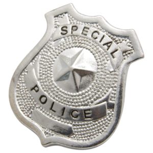 Badge de policier - mÈtal argentÈ