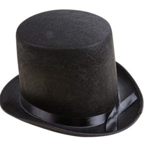 Chapeau feutre HDF adulte rocambole 15 cm - noir