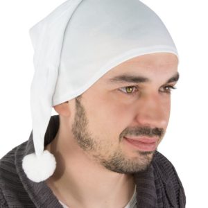 Bonnet de nuit adulte - tissu blanc