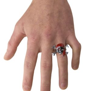 Bague de pirate - mÈtal argentÈ - taille ajustable