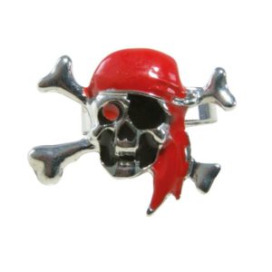 Bague de pirate - mÈtal argentÈ - taille ajustable