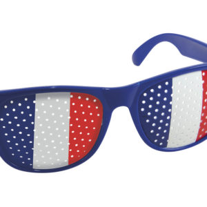Lunettes plastique - bleu, blanc et rouge