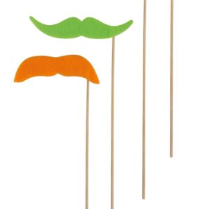 Moustache sur b‚ton - feutrine - sachet de 4 assorties