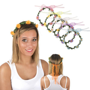 Couronne de fleurs - 6 couleurs assorties