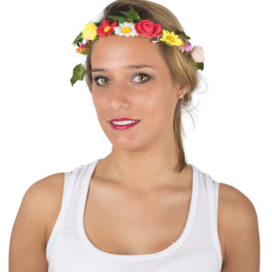 Couronne de fleurs multicolore