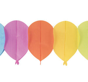 Guirlande papier - ballon 13.3 x 18 cm - multicolore - 3.6 m
