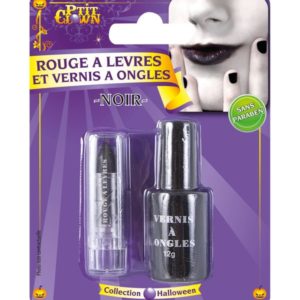 Vernis ‡ ongles (12 gr) + rouge ‡ lËvres (1.8 gr) - noir