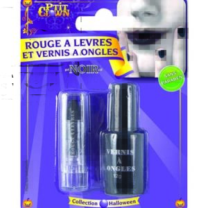 Vernis ‡ ongles (12 gr) + rouge ‡ lËvres (1.8 gr) - noir