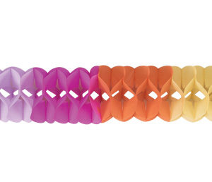 Guirlande papier - boa 5 x 5 cm - multicolore - 2 m - sachet de 4