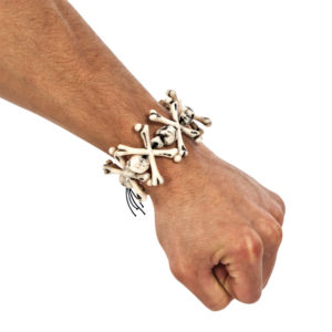 Bracelet tÍtes de mort et os - plastique
