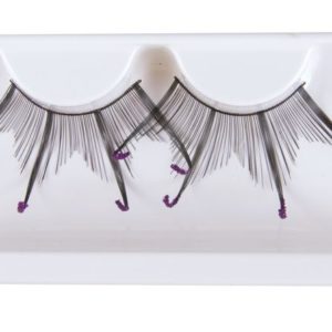 Faux cils auto adhÈsifs - effet fil noir et violet - la paire
