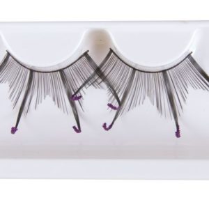 Faux cils auto adhÈsifs - effet fil noir et violet - la paire