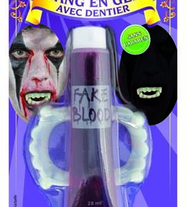 Sang en gel + dentier de vampire - 28 ml