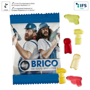 Gomme de fruit, 10 g - formes standards, sachet compostable