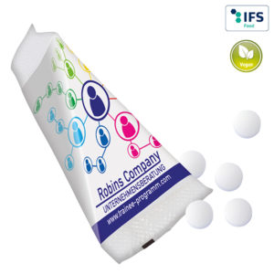 Sachet berlingot avec pastilles € la menthe