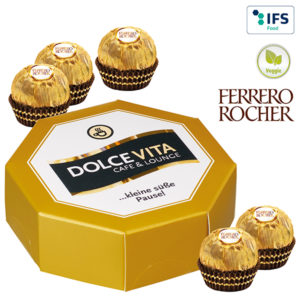Bo”te cadeau octogonale avec Ferrero Rocher