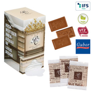 Calendrier de lХavent tour-distributeur avec sachets chocolat MIDI