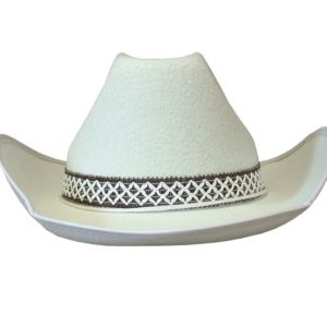 Chapeau feutre cow boy adulte - blanc