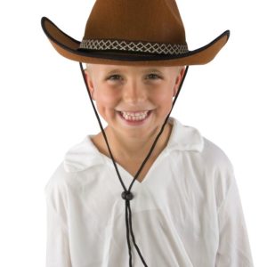 Chapeau feutre cow boy enfant - marron