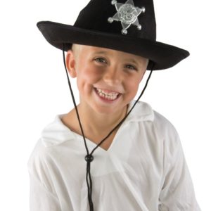 Chapeau feutre shÈrif enfant - noir