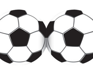 Guirlande papier ballons de football - 20 cm x 3 m