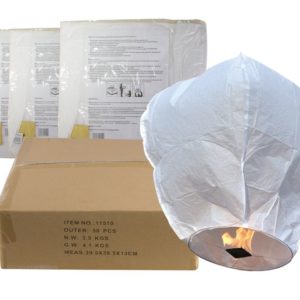 Lanterne cÈleste - blanc - 1 m -  carton de 50 en vrac