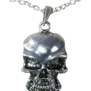 Collier tÍte de mort - mÈtal - h. 5 cm