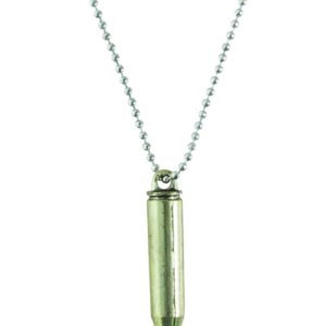 Collier balle de fusil - mÈtal - 6 cm