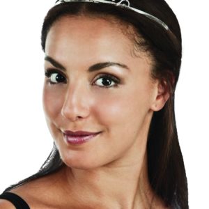 DiadËme de princesse "luxe" - mÈtal argentÈ avec strass